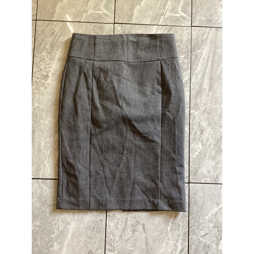 Express Womens Gray Textured High Waist Pencil Skirt 8 Professional Workwear
